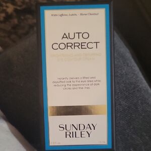 Sunday Riley Auto Correct Eye Cream with Blue and Gold Accents